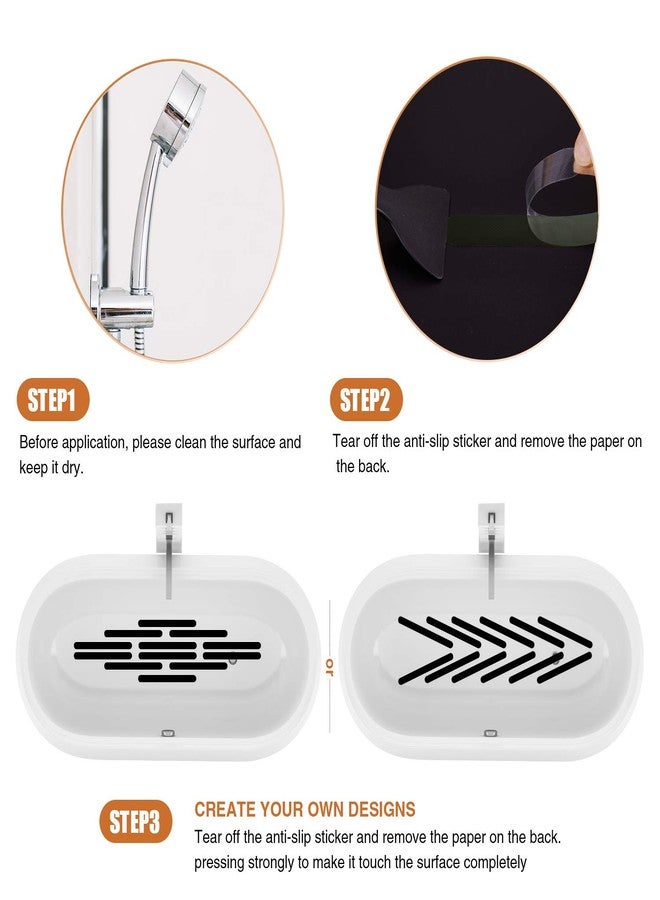 Secopad Original Anti-Slip Shower Stickers for Bathtub & Shower Floor, Strong Adhesive Safety Strips with Scraper Ideal for Families with Kids, Adults & Seniors, 24 PCS (Black) - Image 5